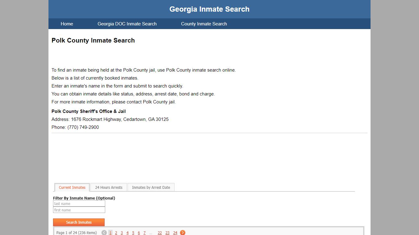 Polk County Inmate Search